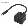 VGA Splitter Cable 1 Computer to Dual 2 Monitor Adapter Y Splitter VGA Cable Male to Female  |   Circuit Town. 