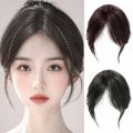 Side Fringe 3D Middle Part Bangs Natural Invisible Hairpieces with Toupee Top Hair Bangs Full Cover Hair Extensions Fake Bangs Women. 