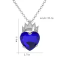 Descendants Movie Evie's Red Heart Necklace Evie Fairest Heart Crown Necklace Of Hearts Costume Fan Jewelry. 