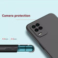 Oppo A54 4G Soft Silicon Matte Black Back Cover Case Airbag Antishock With Camera Protection Bump. 