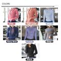 FUYOGI Women's Sports Coat Skinny Zipper Long-Sleeved Tight Clothes Running Fitness Yoga Tops. 