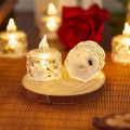 Flameless LED Light Candle LED Crystal Candle Light Transparent Shell Electronic Night Lamp Dating Party Holiday Home Decoration. 
