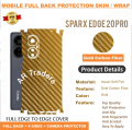 SPARX EDGE 20 pro full Back 360 Protection skin wrap with sides and camera protection premium quality full cover wrap sheet for sparx edge 20 pro. 