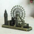 Retro City Bronze London Eye Big Ben Tower Bridge UK Model Decor Metal Statue Figurine Living Room Vintage Home Decor for Gifts Party Desktop Decoration. 