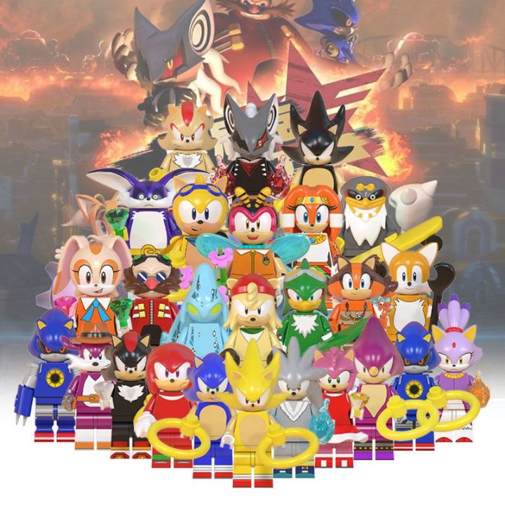 Compatible with New Building Blocks Anime Sonic the Hedgehog Shadow Sonic Egg Head Doctor Educational Assembling Minifigures Toys