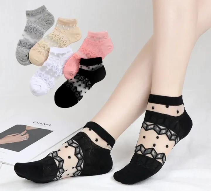 (Pack%20of%203)Trendy%20Net%20&%20Lace%20Low%20Cut%20Ladies%20Socks%20Fancy%20for%20Stylish%20Girls%20Glamorous%20Socks%20For%20Girls%20Blossom%20Bliss%20Ladies%20Socks%20Fancy%20Low%20Ankle%20Socks%20for%20Women%20Fancy%20Patterns%20for%20Stylish%20Ladies%20Socks%20For%20Women.%20-%20Image%208