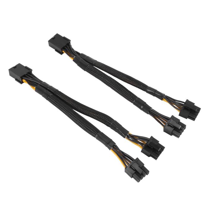 Cable for Graphics Video Card-8 * 8-Pin GPU to Double PCI-E 8 Pin Splitter adapter cable-Black