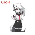UJIOM Helluva Boss Loona School Uniform Furry Wall Stickers Bedroom Cartoon Decals Waterproof Living Room Wardrobe Decals. 