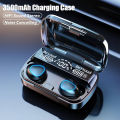 M10 earbuds NEWEST Digitatindicator True Wireless Bluetooth Headset Be Proud V5.3 BT Wireless - Black. 