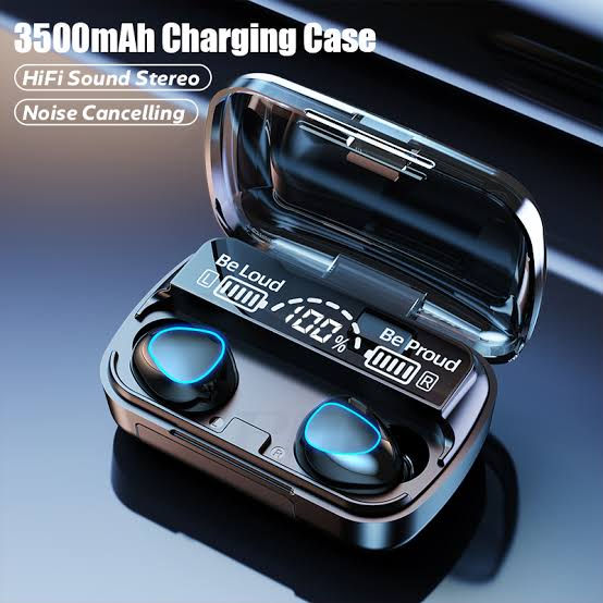 M10 earbuds NEWEST Digitatindicator True Wireless Bluetooth Headset Be Proud V5.3 BT Wireless - Black