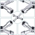 Meter Box Key Gas Key Meter Key 4-Way Multi-Functional Utilities Key for Electric Cupboard Cabinet Opening Key (Silver). 