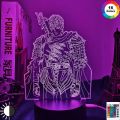 Anime Led Light Berserk Guts Figure for Bedroom Decorative Night Light Birthday Gift Kids Room 3d Table Lamp Manga Berserk. 