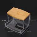 Cotton Swab Box With Lid Dustproof Transparent Visible Design Toothpicks Cotton Swab Dispenser Storage Case. 