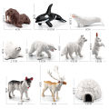 Animal Model Decor Easy to Store Mini Arctic Winter Animals Model. 