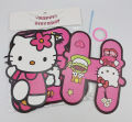 HELLO KITTY HAPPY BIRTHDAY WORD BANNER WITH RIBBON LACE. 