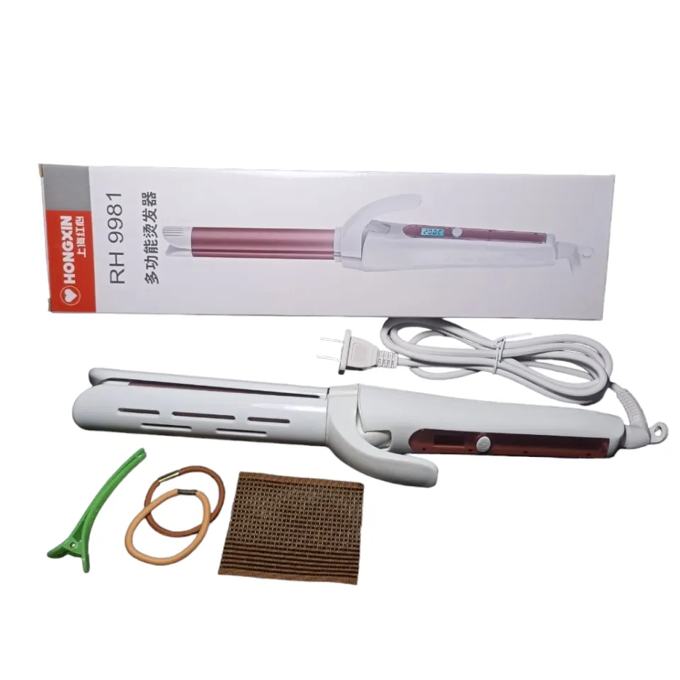 HONGXIN RH 9981 Hair Curling Iron Hair Straightener 2 in 1 Digital Temperature Control Multistyler