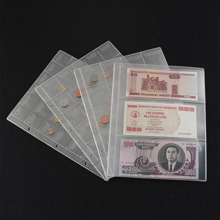 1 Album Pages 3 Pockets Money Bill Note Currency Holder PVC Collection ...