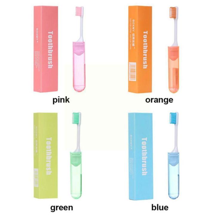 Travel Folding Toothbrush Care Cleaning Tool Carbon Fiber Mini Tongue Soft Toothbrush Cleaning Portable Q4W1