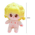 Plush Doll Adorable Anime Girl Plush Toy with Fluffy Yellow Hair Big Eyes Perfect Gift for Kids Girls 20cm Naked Cotton Doll Toy Stuffed Doll. 