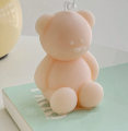 Pack of 3 Mini Teddy Bear Scented Candle, DIY Decoration, Creative Birthday Gift, Baby Shower, Gender Reveal Candle. 