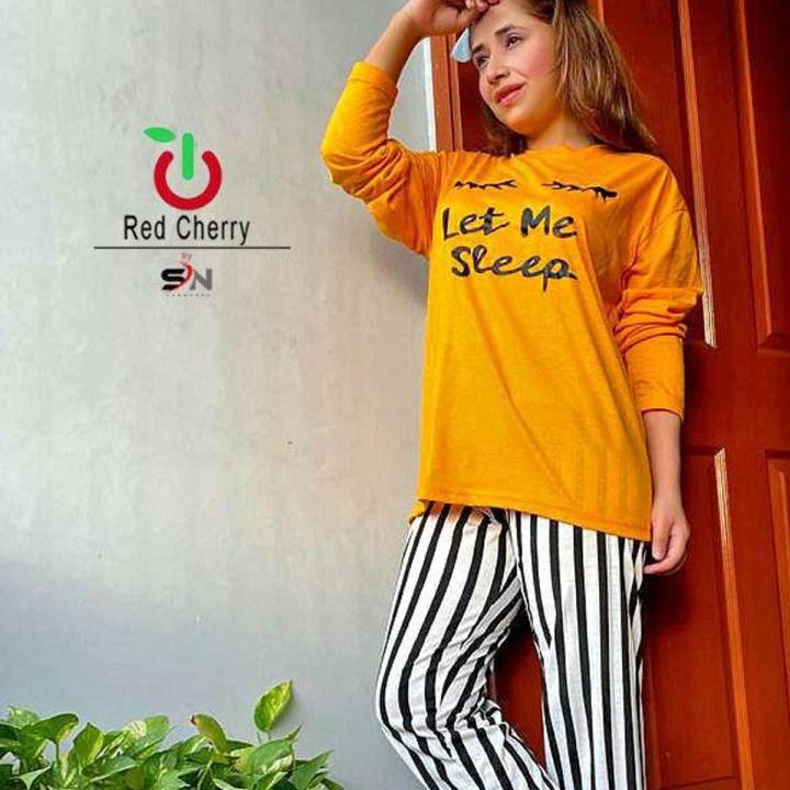 yellow New LMS printed summer night suit for women soft n comfortable febric