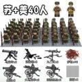 Minecraft兼容乐高积木二战人仔军事八路军八佰士兵拼装男孩人偶益智玩具儿童节日礼物女孩. 