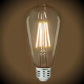 LED FILAMENT EDISON LIGHT BULB - VINTAGE - 4 WATT - CLEAR - LED CLEAR GLASS EDISON BULB. 