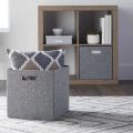 Better Homes Gardens Fabric Cube Storage Bins (12.75 x 12.75), 2 Pack, Gray. 