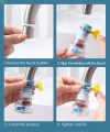 Kitchen accessories fan faucet tap shower | 360 rotatable water filter  | Silicone Flexible Water Tap Shower Head With Water Filter Sprink. 