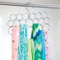 15 Hole Scarf Hanger - Multi Scarves Display Hang - Ties Belt Organize Circle Storage Holder - Clothes Hanger with Holes. 