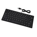78 Keys Ultra Thin Mini USB Wired Keyboard for Desktop Computer Laptop PC (Black). 
