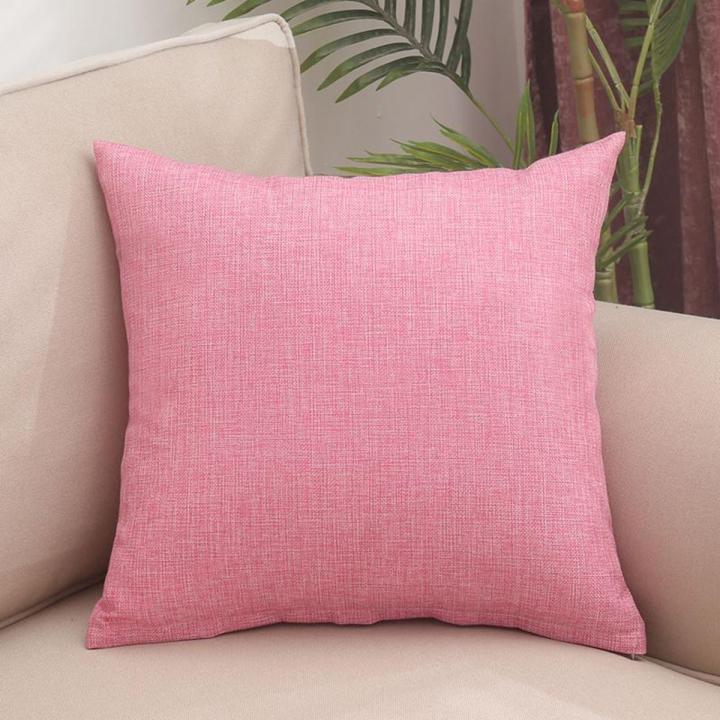 Simple Linen Pillow Living Room Sofa Cushion Bed Head Pillow Chair Back Office Waist Pillow Pillowcase Customization