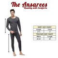 The Ansarees - Winter Complete Thermal Suit for Men (Inner Wear) - Men's Premium Thermal Body Warmer - Casual Size - Slim Fit - Navy Blue. 