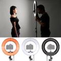 36cm Professional Studio Ring Light with 7.5ft Tripod Stand & Phone Holder for YouTube Video, Desktop Camera Led Ring Light for Streaming, Makeup, Selfie Photography. 