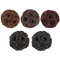 Buns Hair Pieces Synthetic Hair Bun Extension Hair Chignon Tress Claw In Pony Tail Bun Nine Flowers Bride Fiber Hair. 