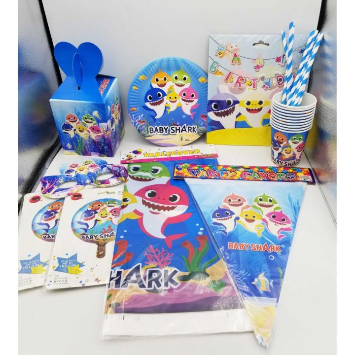 Baby Shark Theme for Birthday Party Supplies (10 Person)
