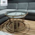 Center Table / Wooden Table / Coffee Table / Cocktail Table / Glass Round Coffee Table. 