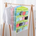 Pack of 3 16 Pockets Wall Wardrobe Hanging Organizer Socks Underwear Sundries Sorting Storage Bags Space Saver Wardrobe Organizer Bag. 