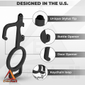 Touchscreen Stylus Multitool Keychain - No Touch Door Opener and Bottle Opener Hygiene Keyring. 
