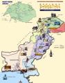 Lage Size Pakistan Map Poster Educational Chart School Office Decoration. 