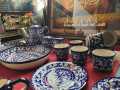 Blue Pottery Dinner Set 6 person servings. 