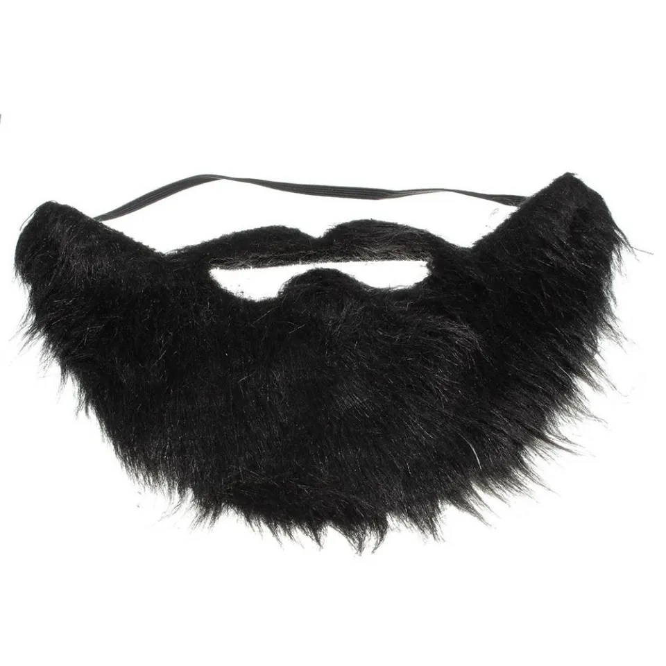 Lusofie 6PCS Fake Beards Funny Fake Mustache Adjustable Costume Beard With Elastic