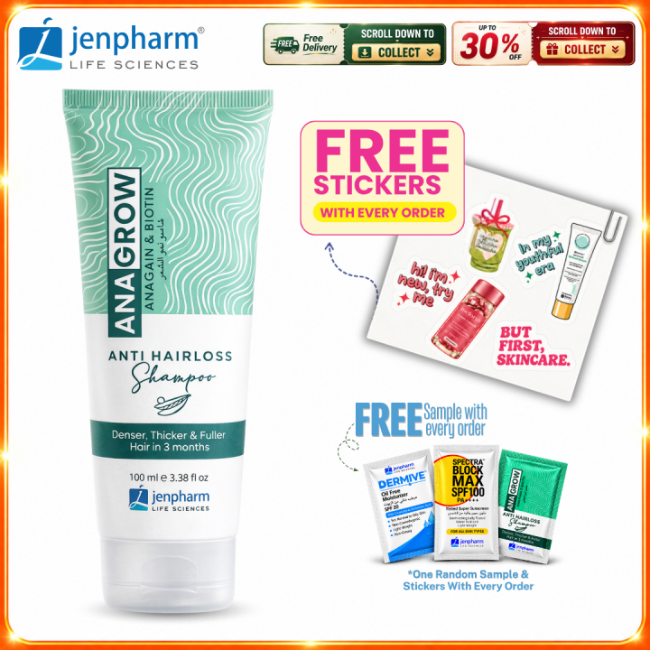 Jenpharm - Anagrow Anti Hair Loss Shampoo 100ml | Restores Hair | Anti Hair fall