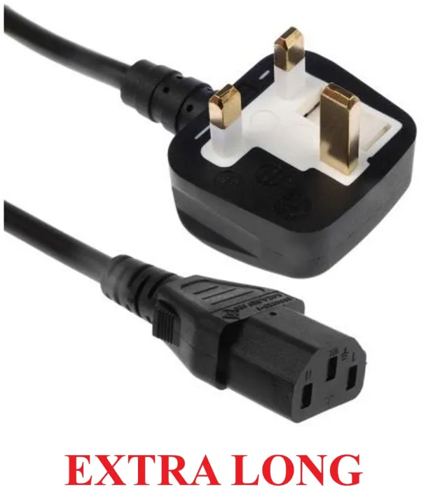 Power Cable for Computer - Monitor with Fuse - UK PLUG - Desktop PC ...