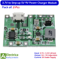 2Pcs Micro USB J5019 3.7V to 5V/9V 2A DC-DC Lithium Battery Charger & Boost Converter Module for Router Backup Power by Electrica. 