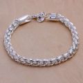 Wholesale 925 Sterling Silver Bracelets Jewelry chain women lady men 6mm 4MM high quality valentine gift beautiful factory price. 