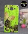 Samsung E7 Mobile Cover Butterfly Style - Green. 