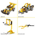216 Pcs 4 in 1 Power Machinery Speed Car Blocks, Cleaning Car Building Set, Telescopic Pliers & Basketball Frame Blocks Construction Play Set for Kids Birthday Gifts. 