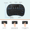 Mini Wireless Keyboard & Mouse Combo with 3-Color Backlight - This Keyboard with 5cm Mini Touchpad RF 500 Wireless for Android, PC, Laptop, TV Box & Multimedia | Rechargeable Wireless Keyboard. 