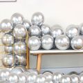 15pcs 10 inch  Original Shiny Silver Chrome Balloons Genuine Solid Metallic Chrome Silver Theme Balloon High Quality Latex Balloon  Birthday Party Decoration, Wedding. 